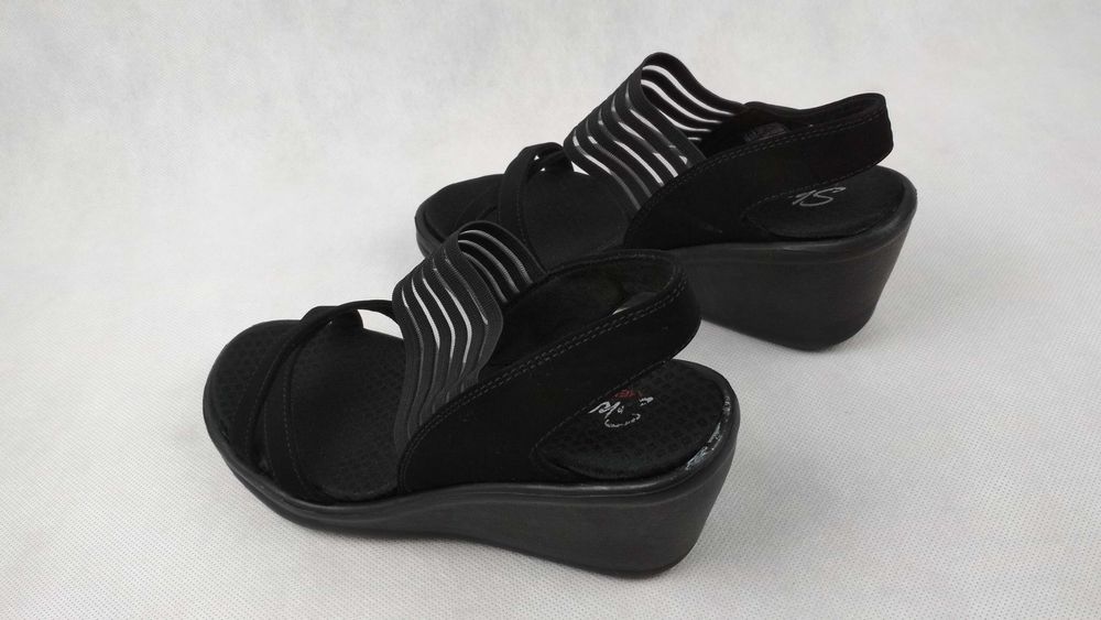 SKECHERS Rumblers Solar Burst Klapki Sandały Na Koturnie Roz. 37