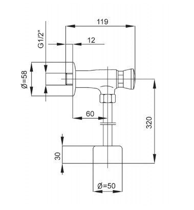 KFA Armatura zawór z otwarciem czasowym do pisuaru