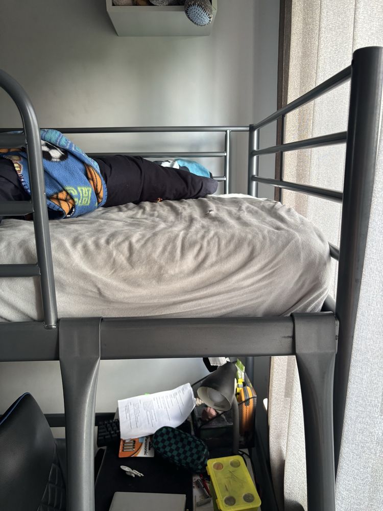Łóżko piętrowe Ikea metalowe 90 cm
