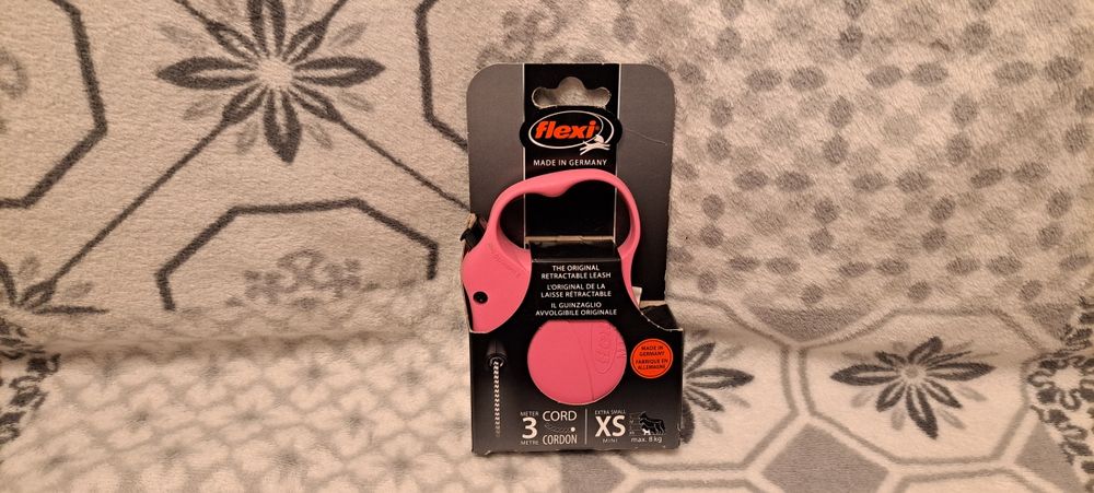 Nowa Różowa Smycz Automatyczna Linkowa Flexi XS 3 metrowa