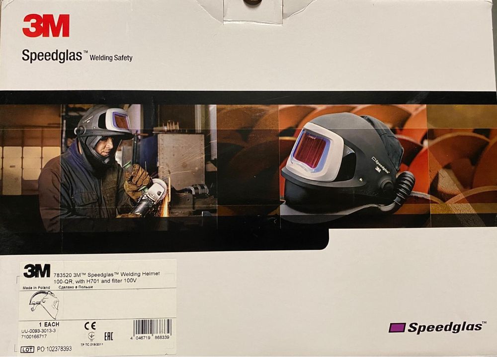 NOWA Przyłbica spawalnicza 3M Speedglass 100QR z filtrem 100V 783520