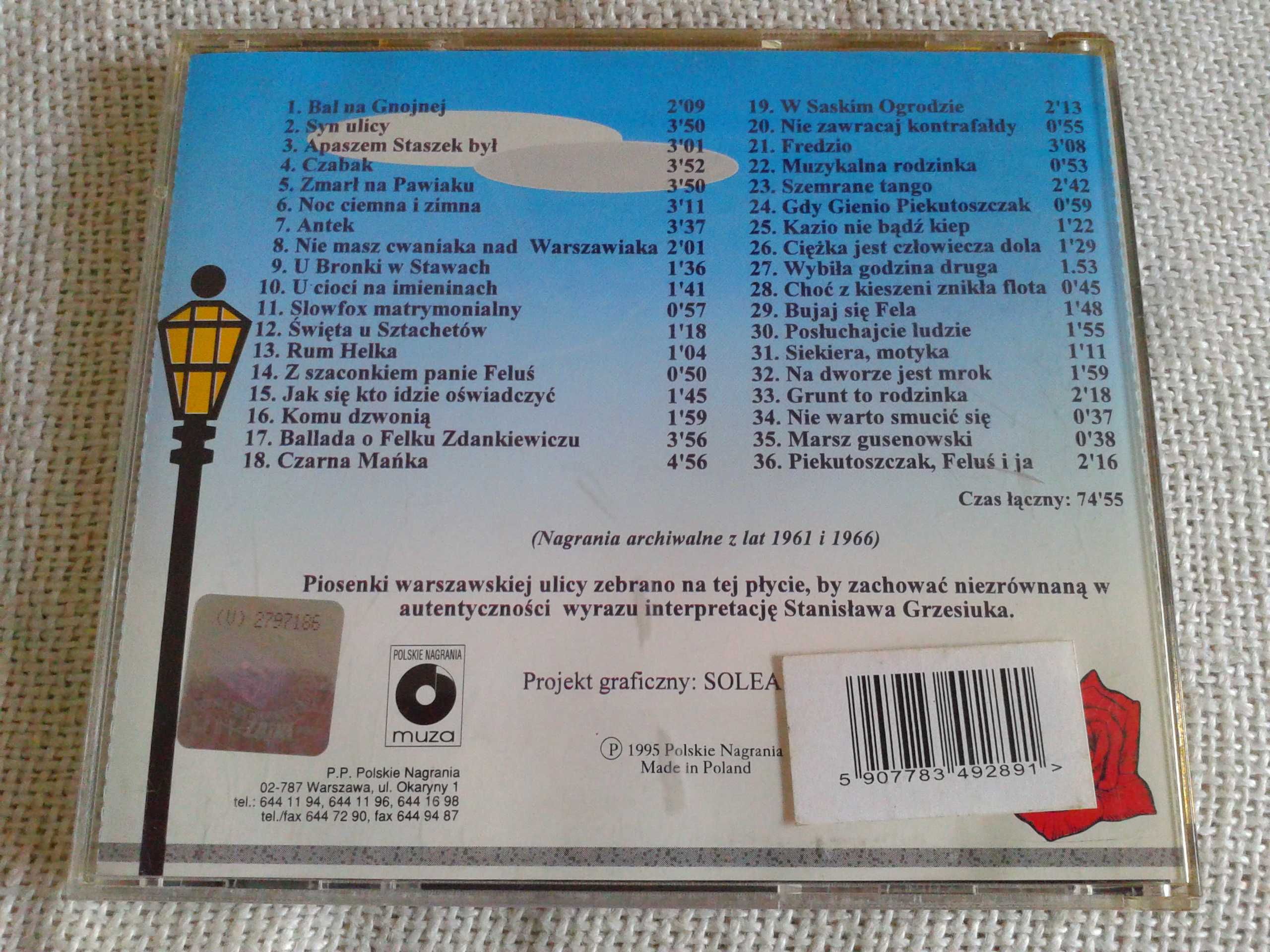Stanisław Grzesiuk - Szemrane Piosenki  CD