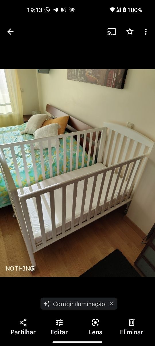 Cama de grades branca Bébé Confort