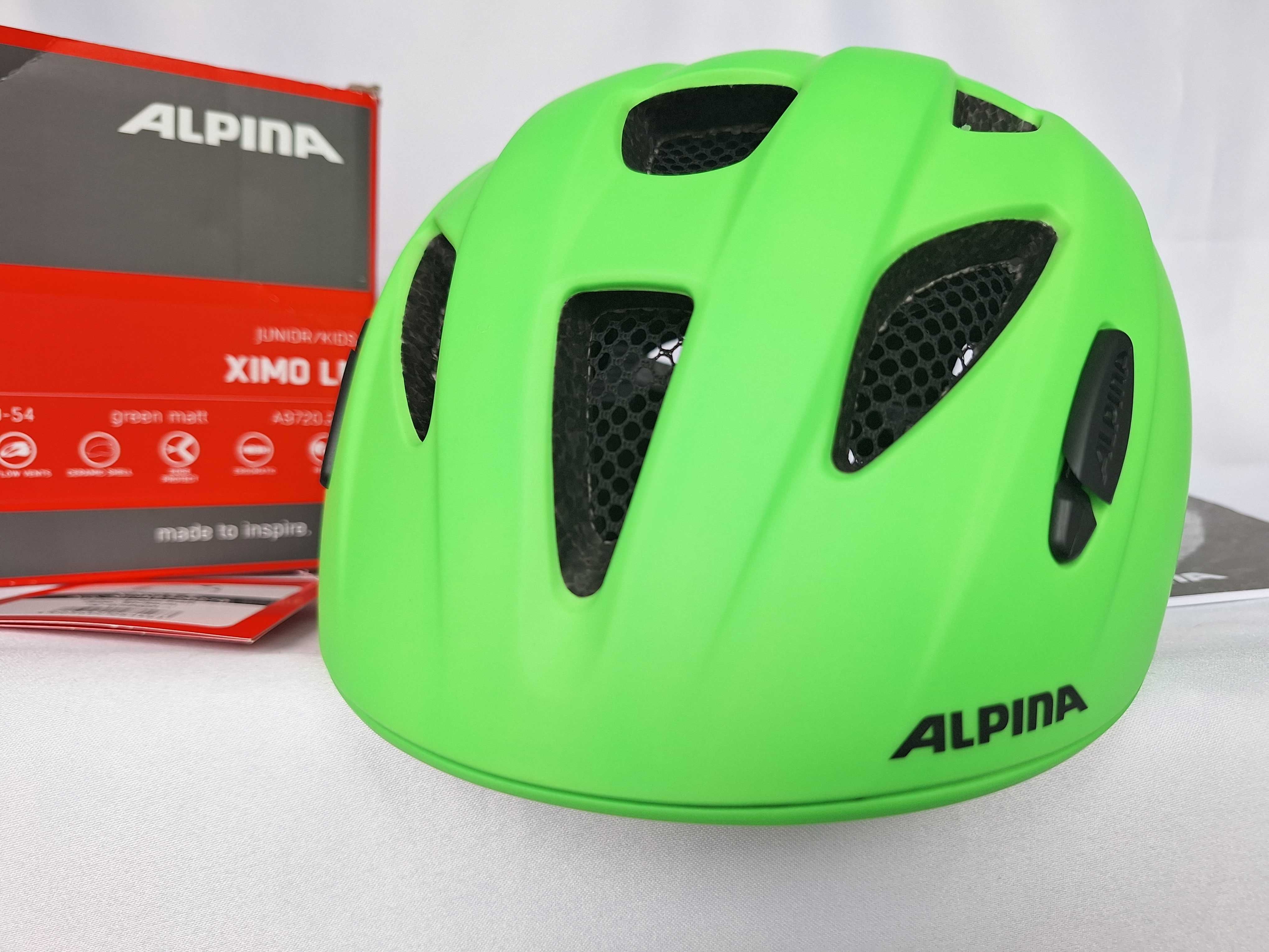 Kask rowerowy dziecięcy Alpina Ximo L.E Green Matt 49-54cm