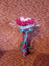 Bukiet róż, różyczki, sztuczne kwiaty Handmade