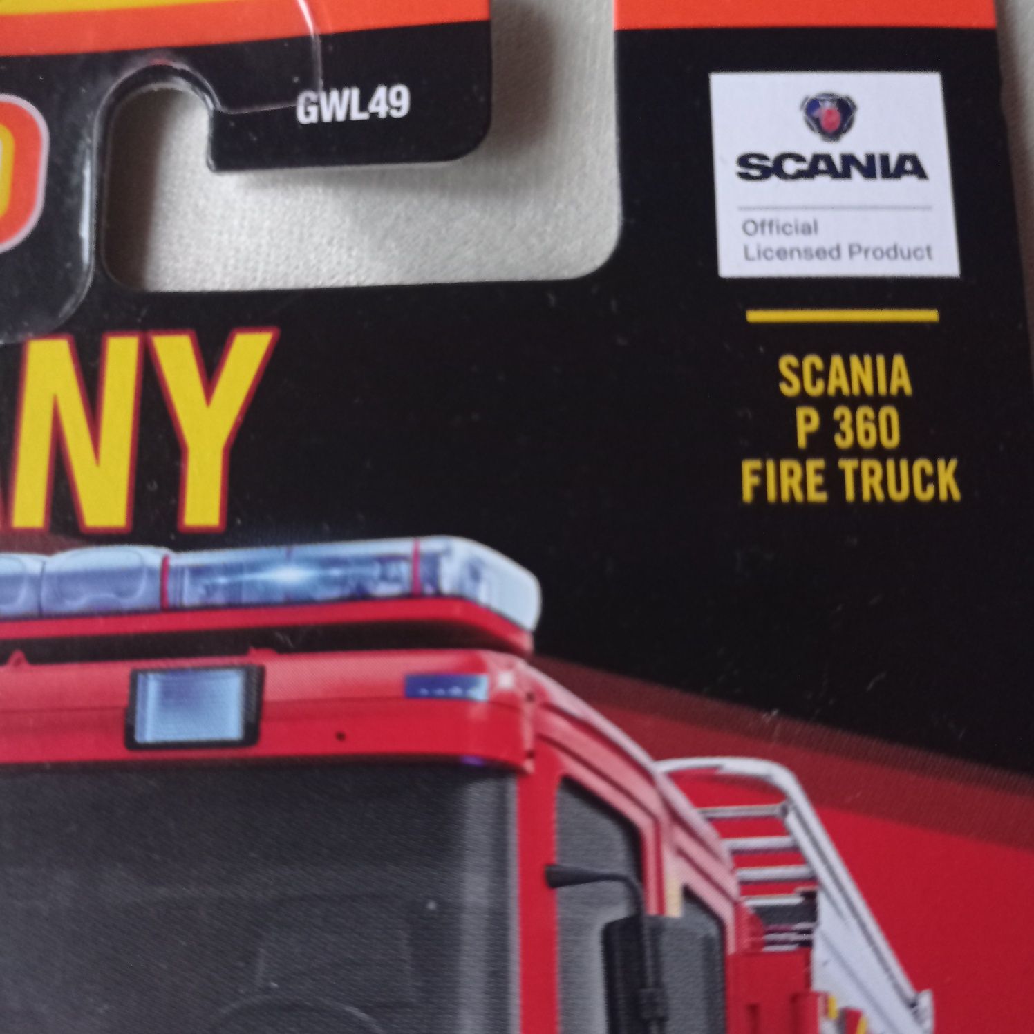 Matchbox Scania P 360 Fire Truck straż pożarna długa karta auto