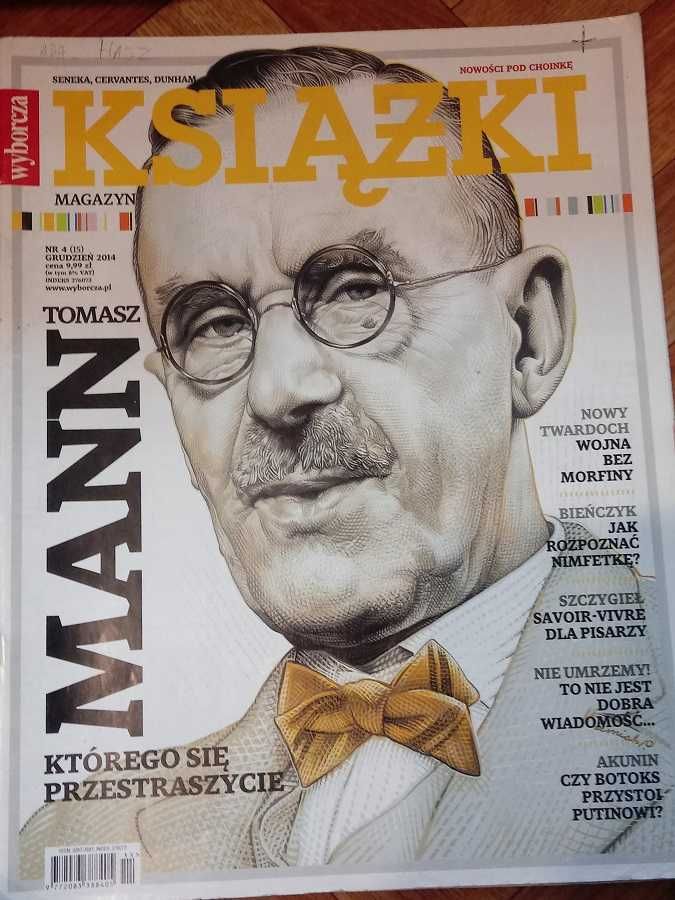 Książki  magazyn do czytania numer 15 4/2014 na okładce Tomasz Mann