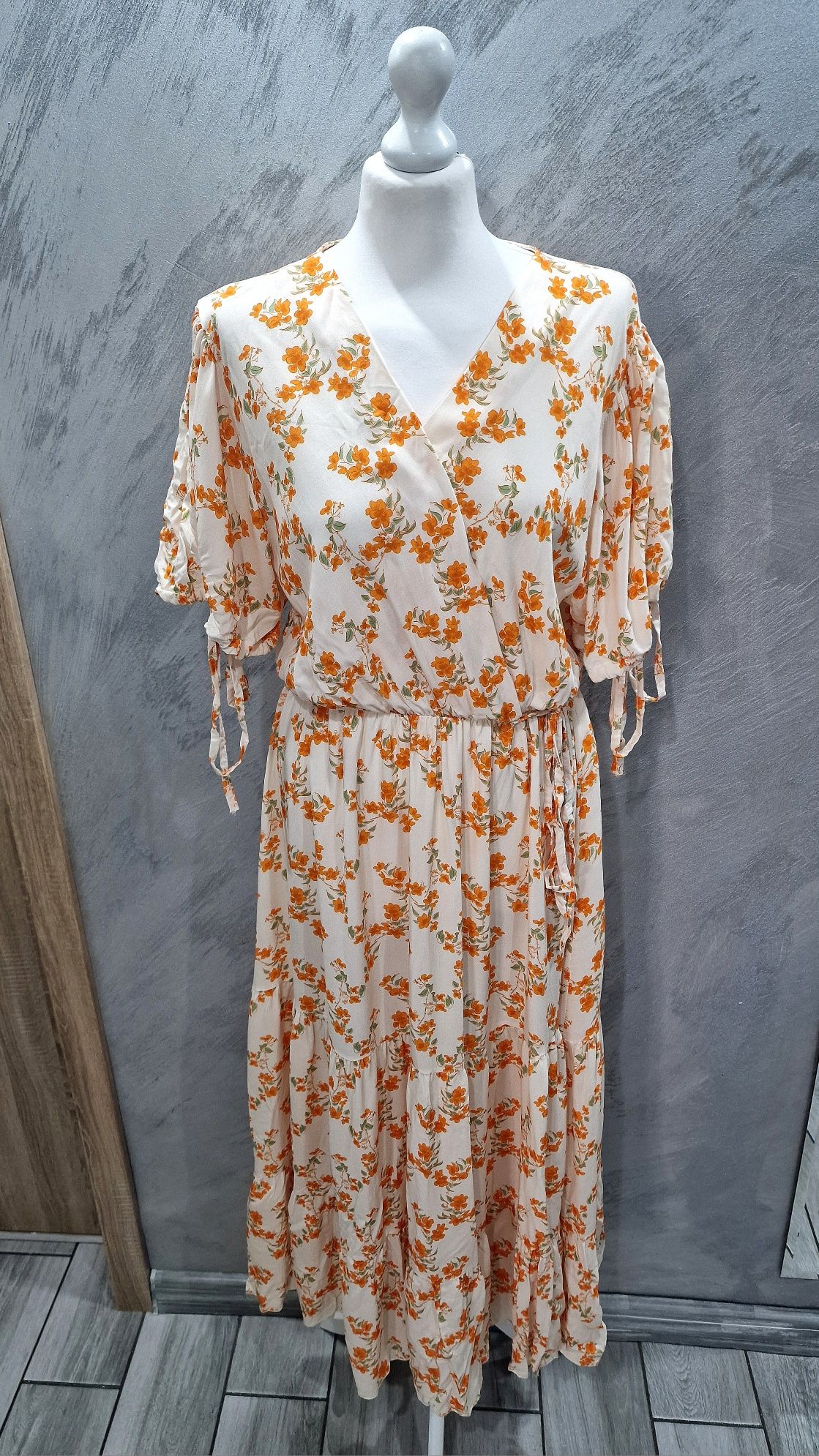 Sukienka 40 42 maxi lato Wiskoza