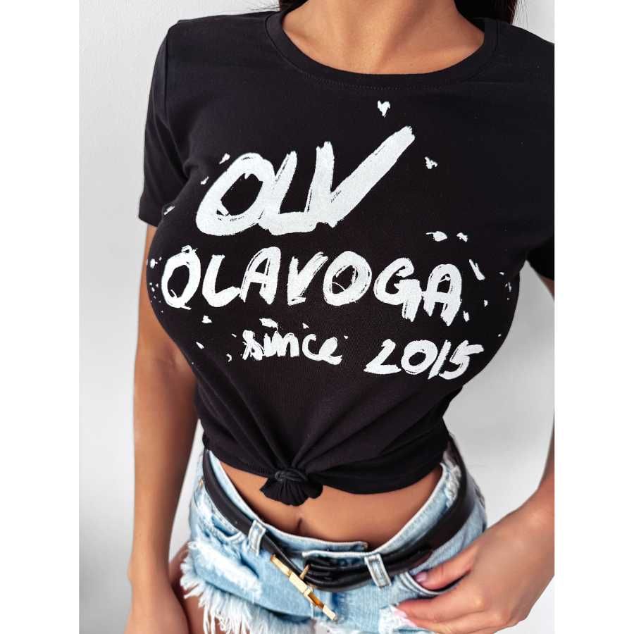 T-shirt damski LUSH O LA VOGA czarny rozmiar M