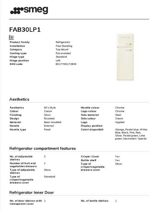 Frigorífico SMEG FAB30LP1