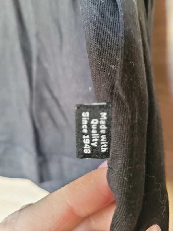 Puma koszulka czarna męska logo serek S