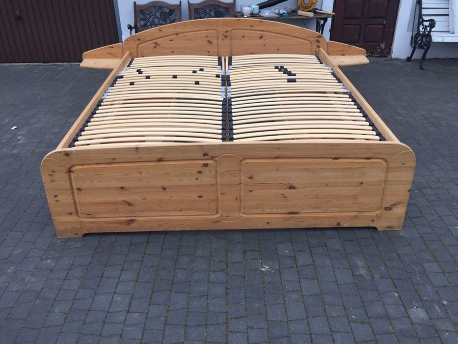 Lozko rama 180x200 z szufladami drewniane