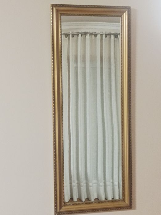 Moldura antiga acabamento em ouro velho com espelho