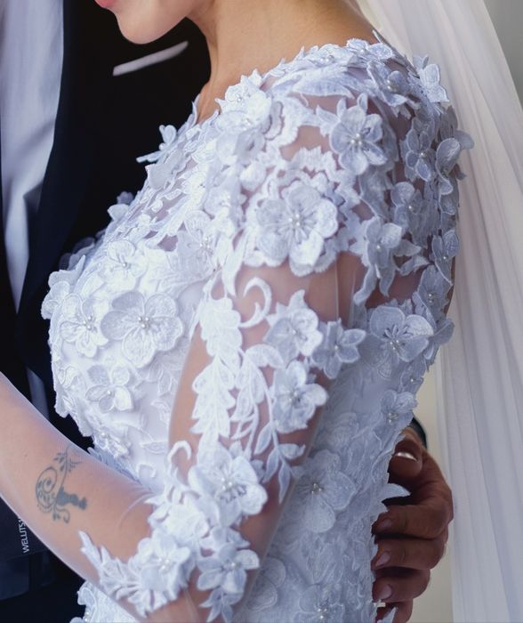 Свадебное платье с индивидуальным пошивом.