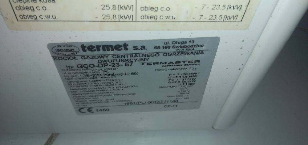 Piec gazowy termet