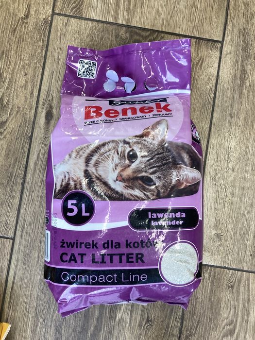 Żwirek dla kota Benek compact line lawenda 5 l