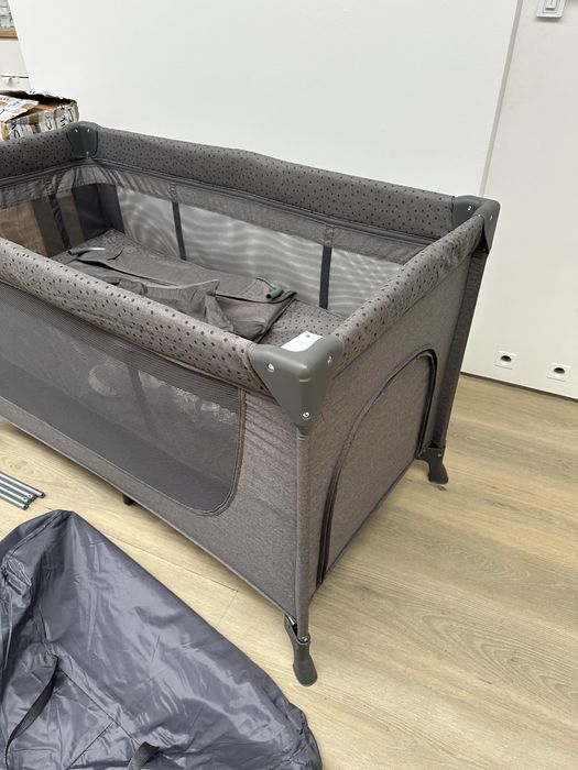 Kinderkraft łóżeczko turystyczne z przewijakiem, 2 poziomy, 3w1 Joy 2