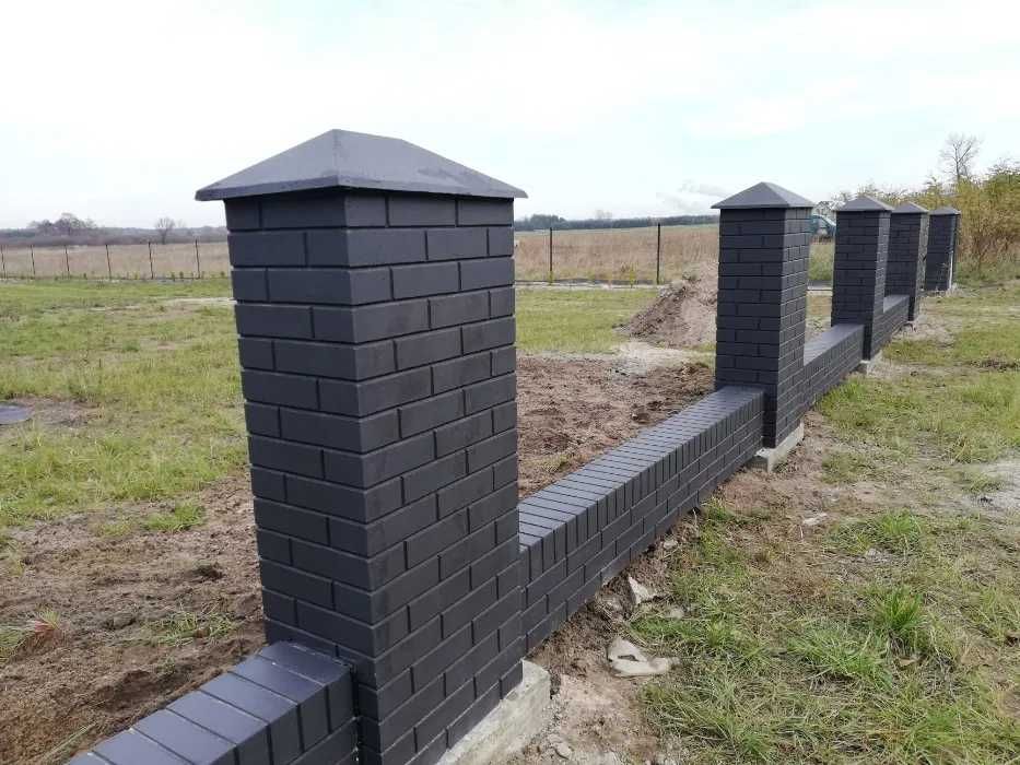 OGRODZENIE BETONOWE słupek murek Brama furtka przęsła ala klinkier