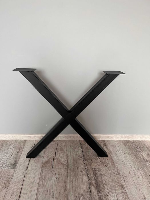 Nogi X do stołu 76 x 72 cm czarne 2 sztuki LOFT