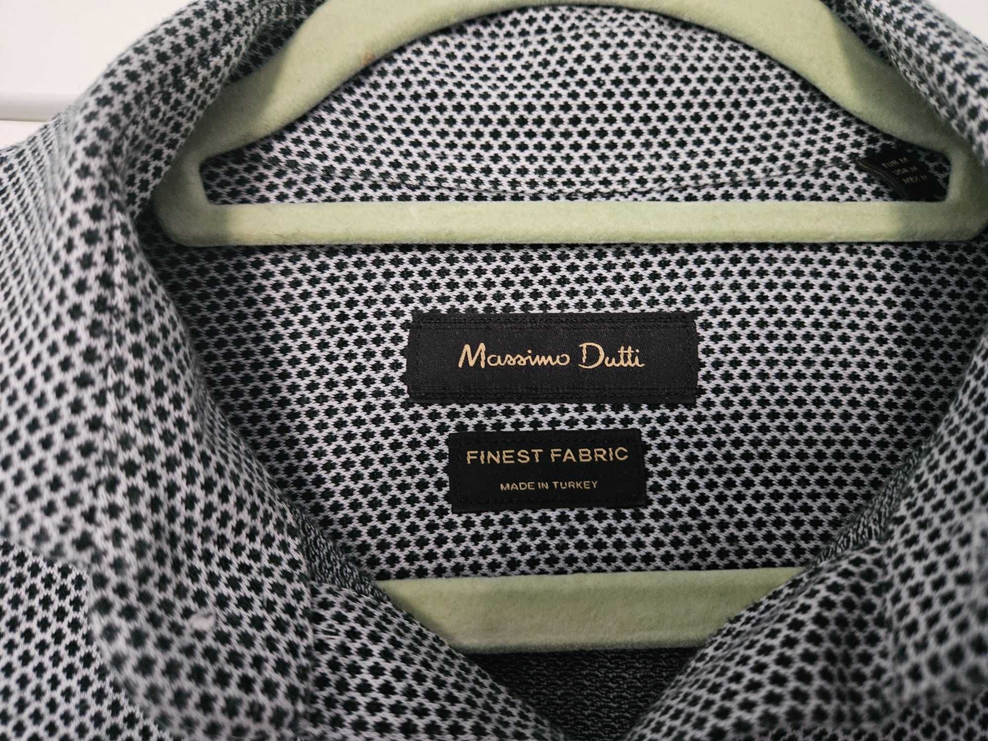 Koszula Massimo Dutti M drobny wzorek bawełna