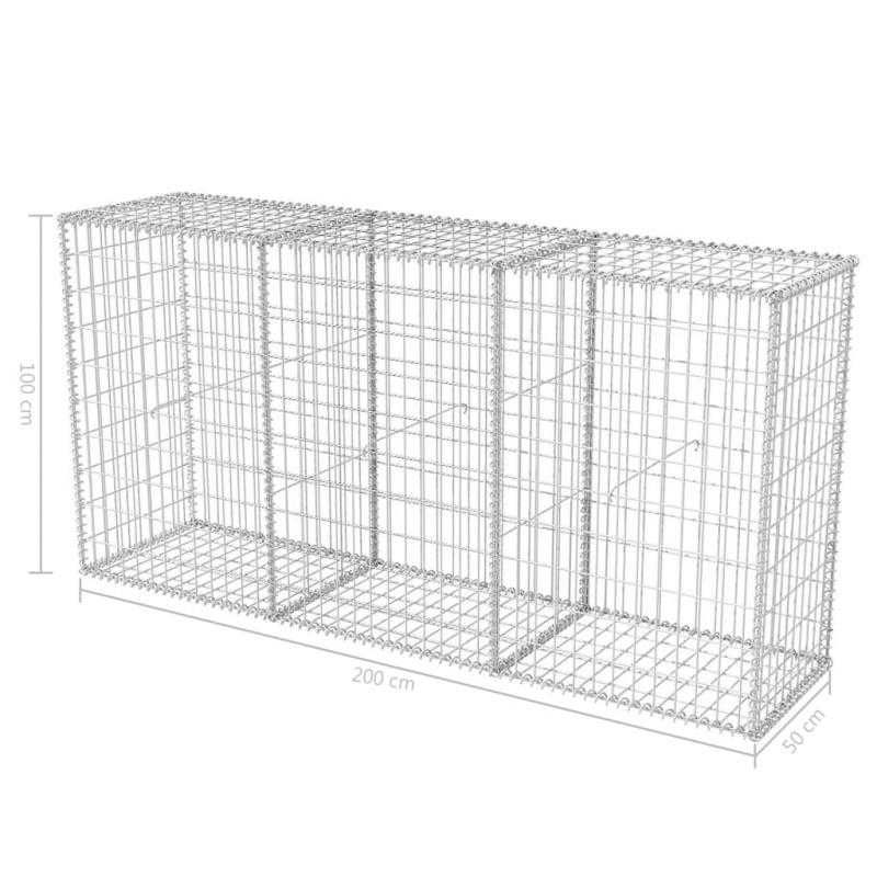 Cestos gabião aço galvanizado 200x50x100 cm - Temos outras medidas.