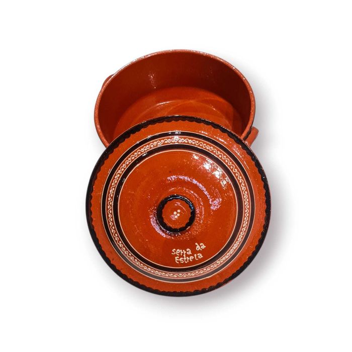 Tacho/Caçarola Cerâmica Tradicional – Serra da Estrela – Pintado à Mão
