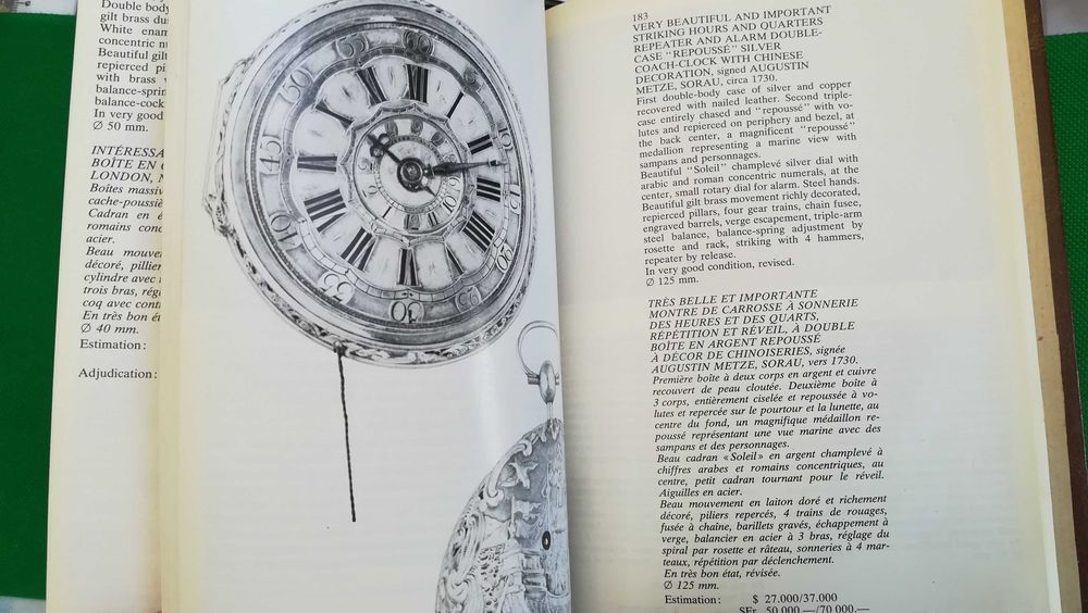 Relógios - Catálogo sobre relógios antigos (escrito em inglês)