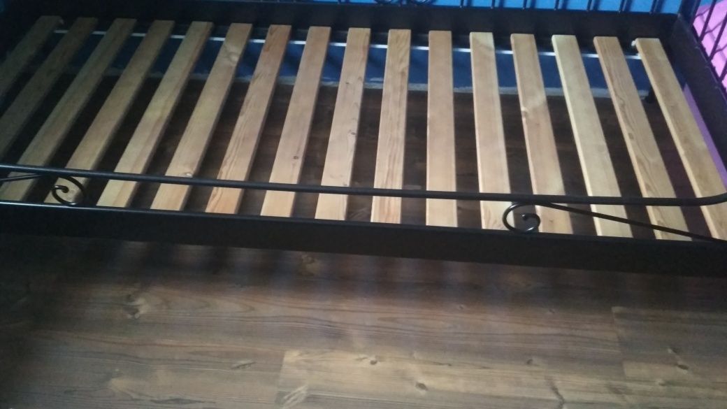 Leżanka Ikea Meldal rama łóżka łóżko pojedyncze czarne