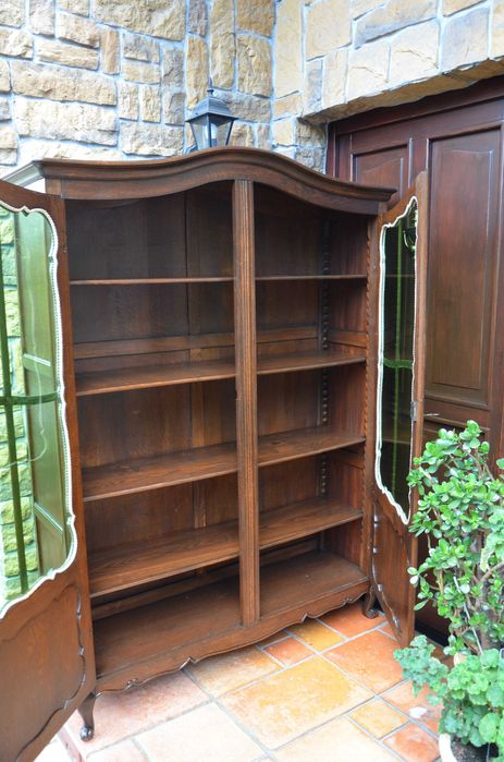 Witryna biblioteka stylowa dębowa klasyczna ludwik