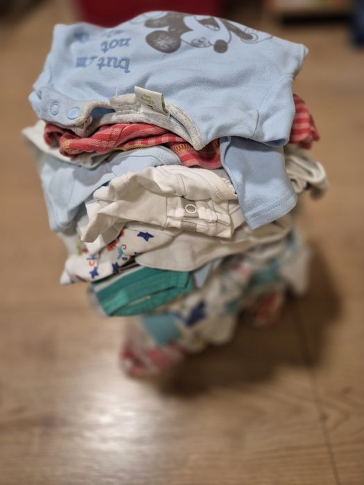 Zestaw paczka paka 24 szt. ubrania niemowlęce 50-68 używane