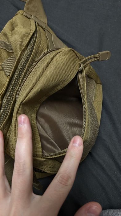 Сумка на пояс тактична, бананка, сумка через плече воєнна, оливкова