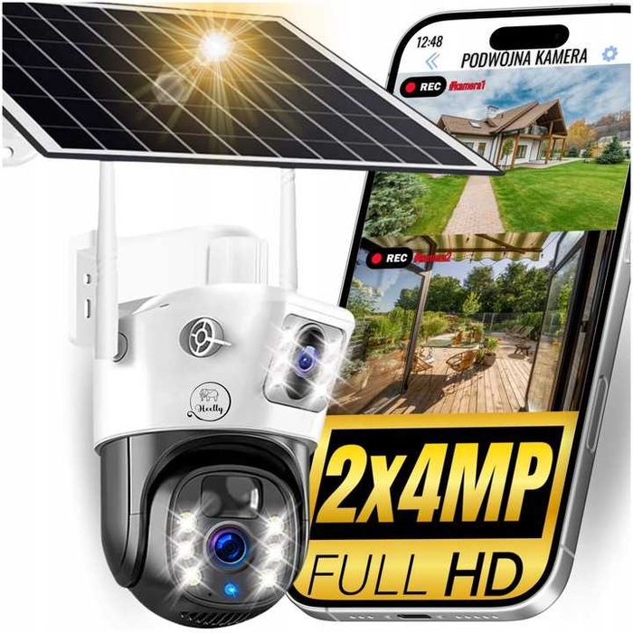 Profesjonalna Kamera Solarna Obrotowa Zewnętrzna WiFi Monitoring