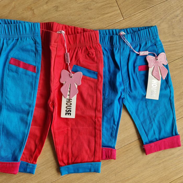 Nowe spodenki dziecinne, 2-3 lata, długość 39 - 32 cm, 4 pary