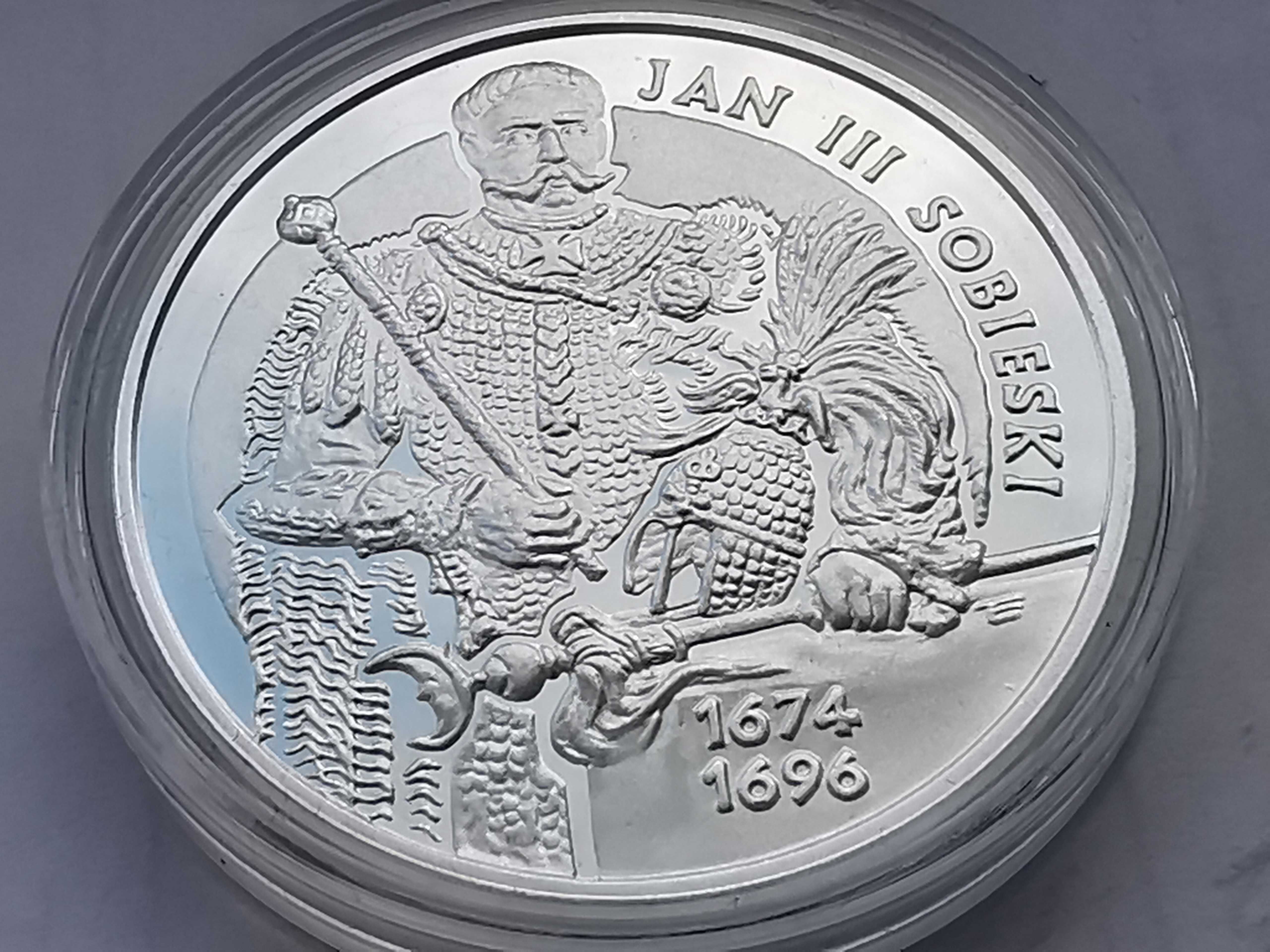 Moneta Jan III Sobieski półpostać - Lustrzanka 10zł