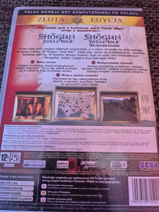 Gra Shogun Total War Extra klasyka używana