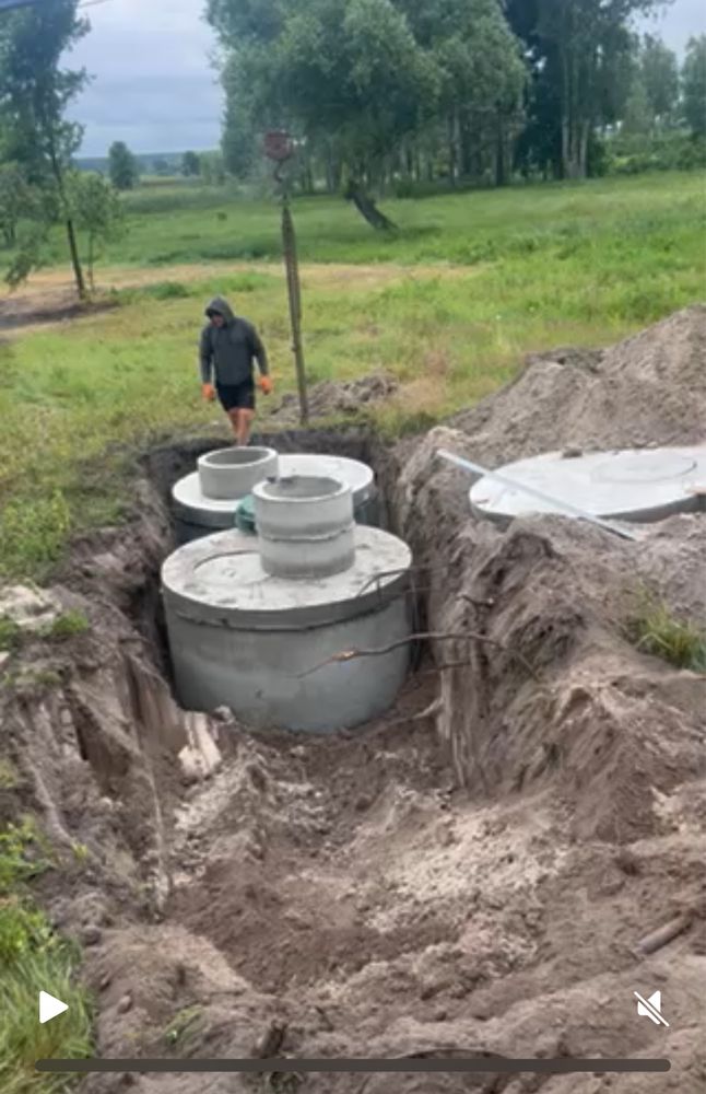 Будівництво септиків “під ключ” | Риття, монтаж, підключення