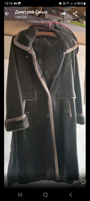 Женская дублёнка в отличном состоянии пару раз одетая размер 52