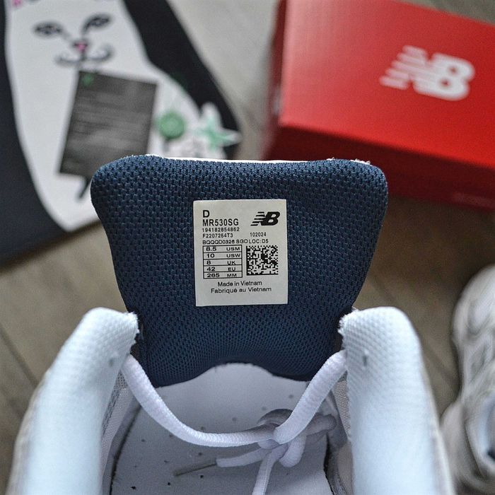 Мужские кроссовки New Balance 'White/Silver/Navy' Размеры 40-44