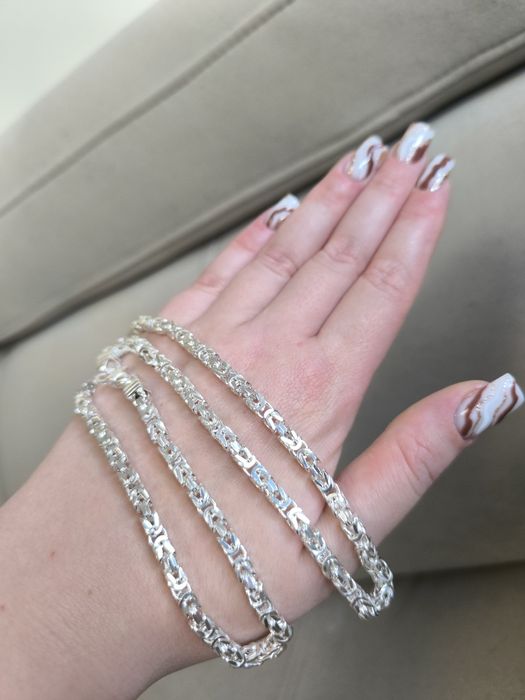 Srebrny łańcuszek splot królewski 47.12g 55cm