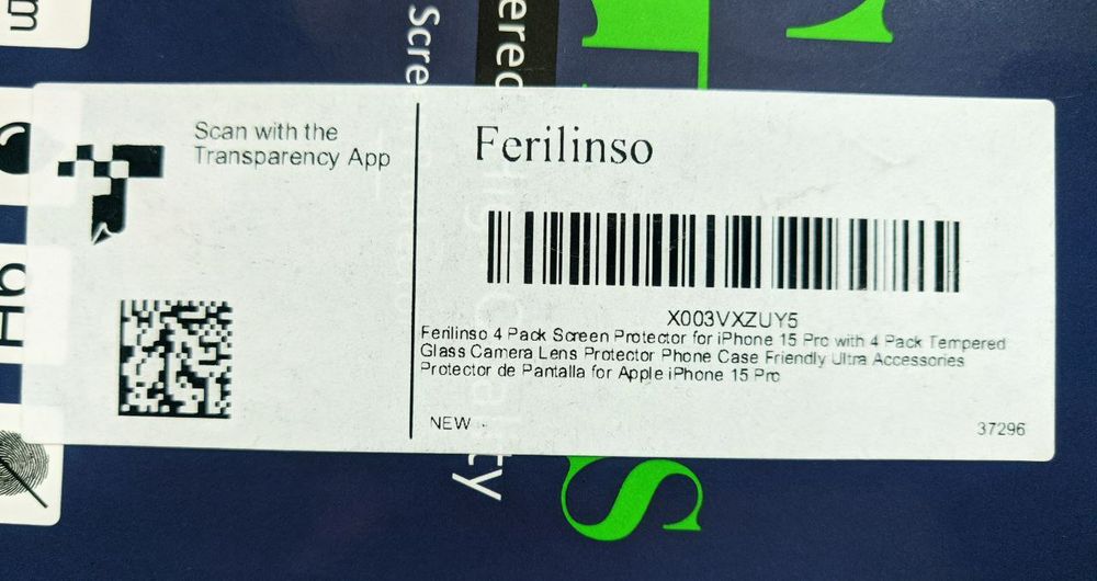 Комплект защитных стёкол и линз Ferilinso для IFONE 15 PRO(4+4).
