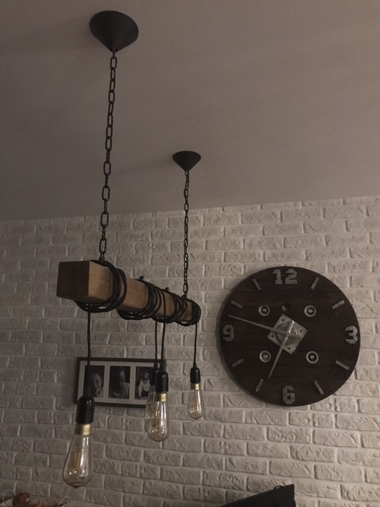 Lampa rustykalna/loftowa z belki