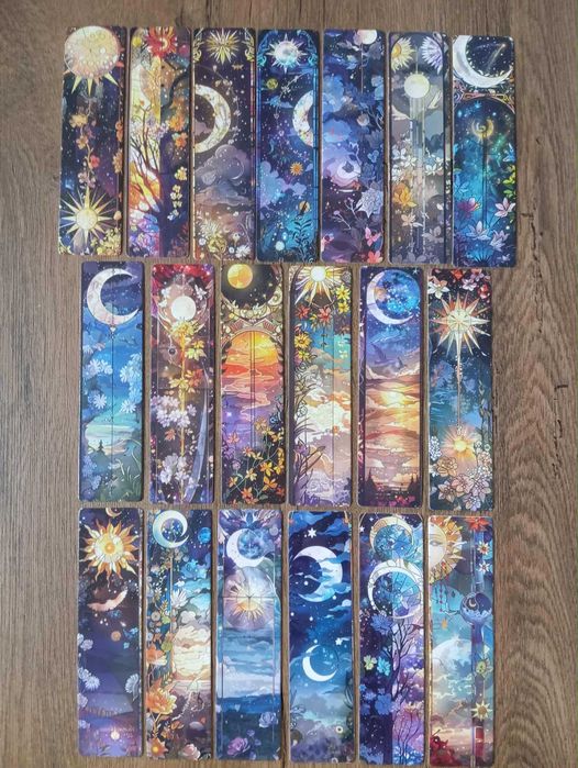 19 kartonowych zakładek do książek. Kosmos