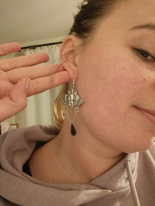 Nowe kolczyki nietoperze Gothik gothic