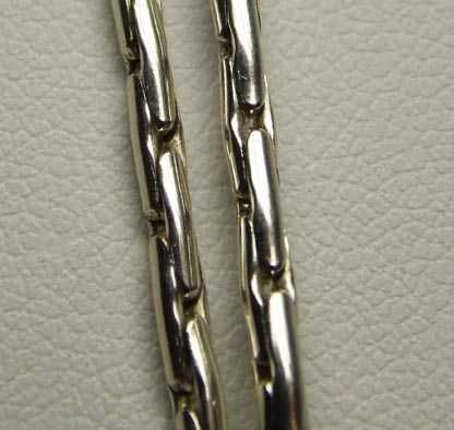 Srebrny łańcuszek linka żmijka ciekawy wzór  39 cm. 1,8 mm.