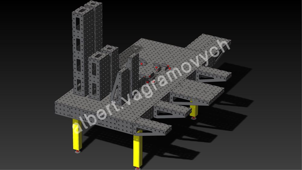 Зварювальний стіл D16 , креслення DXF для лазеру.