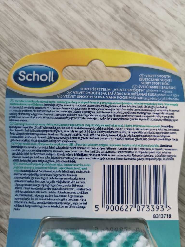 Scholl Velvet Smooth Szczoteczki głowice złuszczające