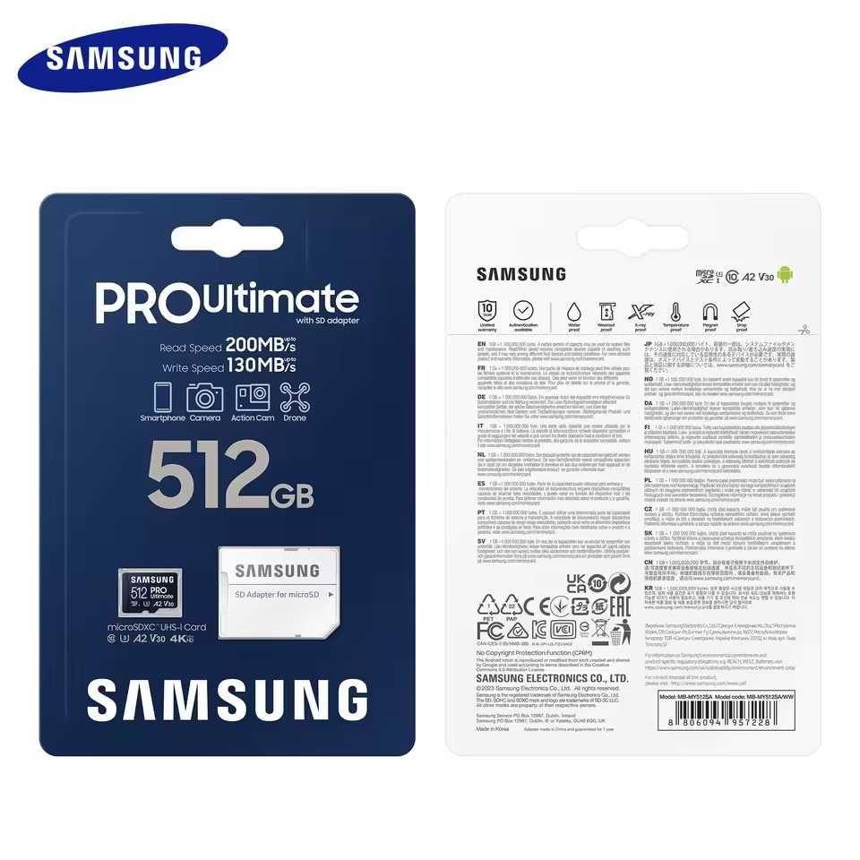 Samsung PRO Ultimate 512Gb (MB-MY512SA/AM - 200mb/s)