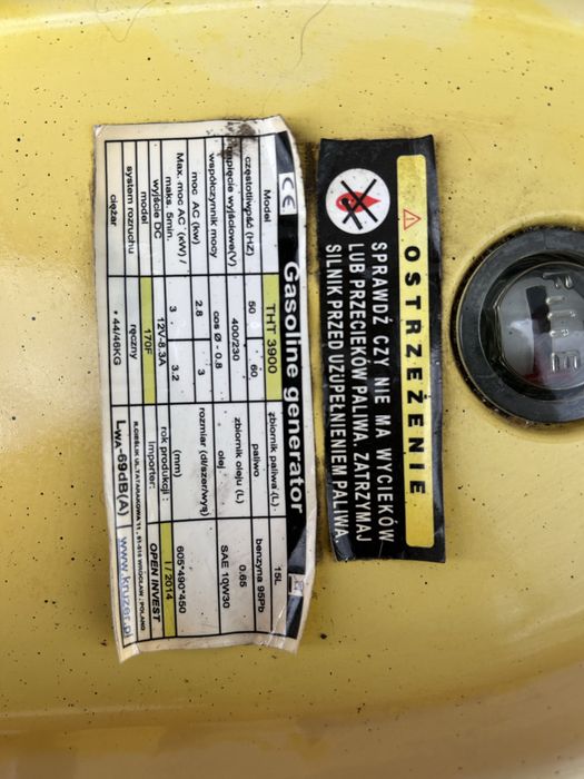 Agregat prądotwórczy Kruzer THT3900 trójfazowy