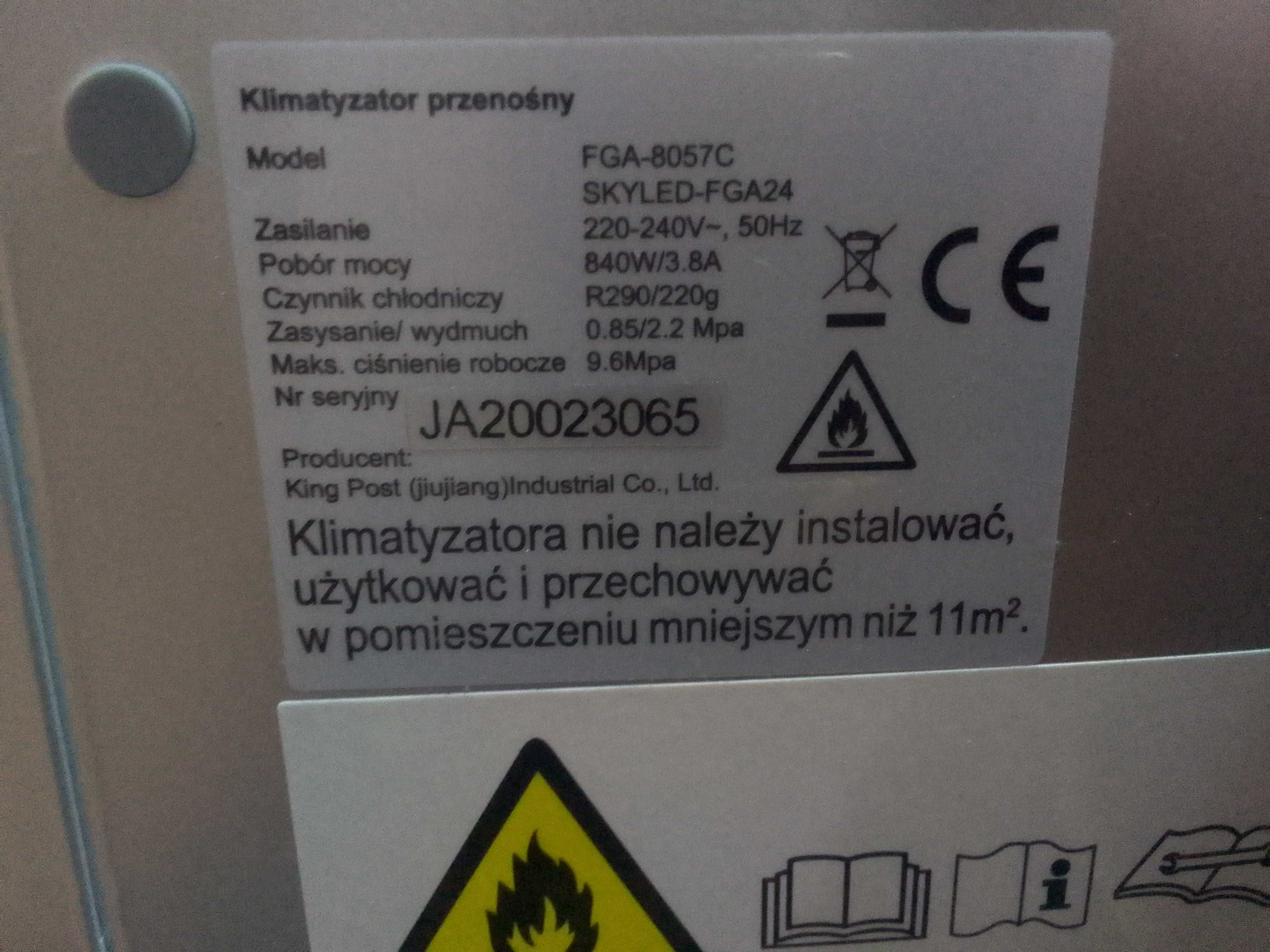 Klimatyzator przenośny na kółkach