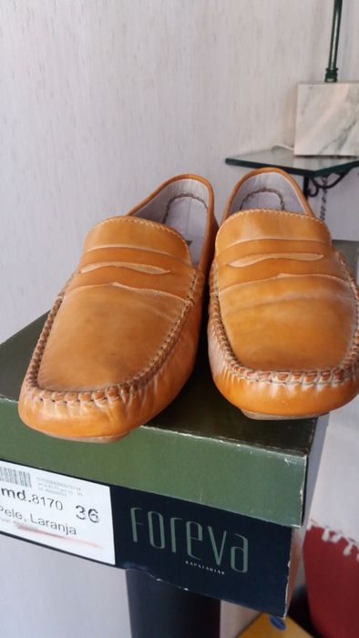 Sapatos mocassim Foreva, nº 36 pele (alaranjada), NOVOS - NUNCA USADOS